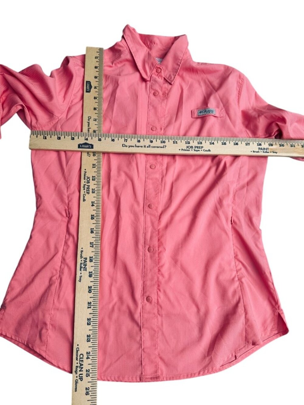 Columbia PFG Womens Pink Long Sleeve Vented Fishing Shirt Medium - Picture 8 of 9